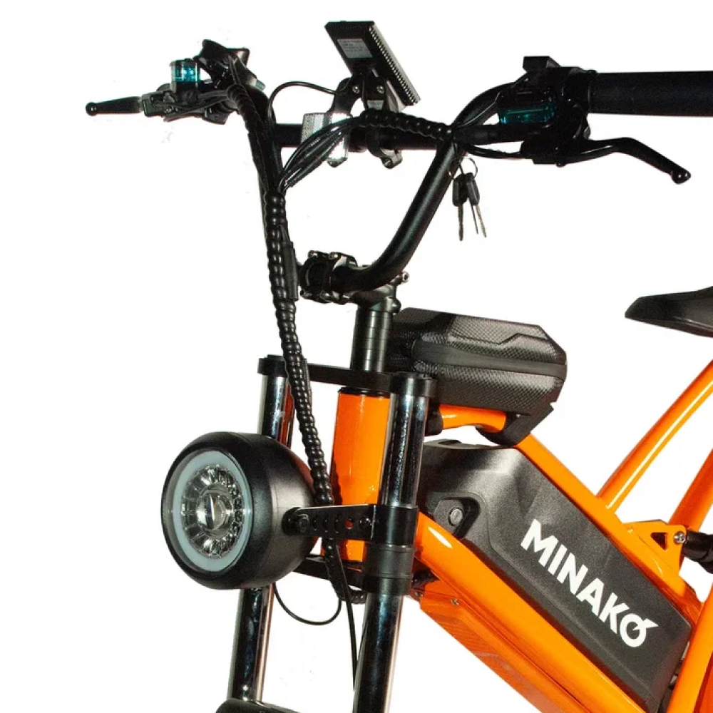Электровелосипед Minako FOX (23Ah) Оранжевый Спицы 4