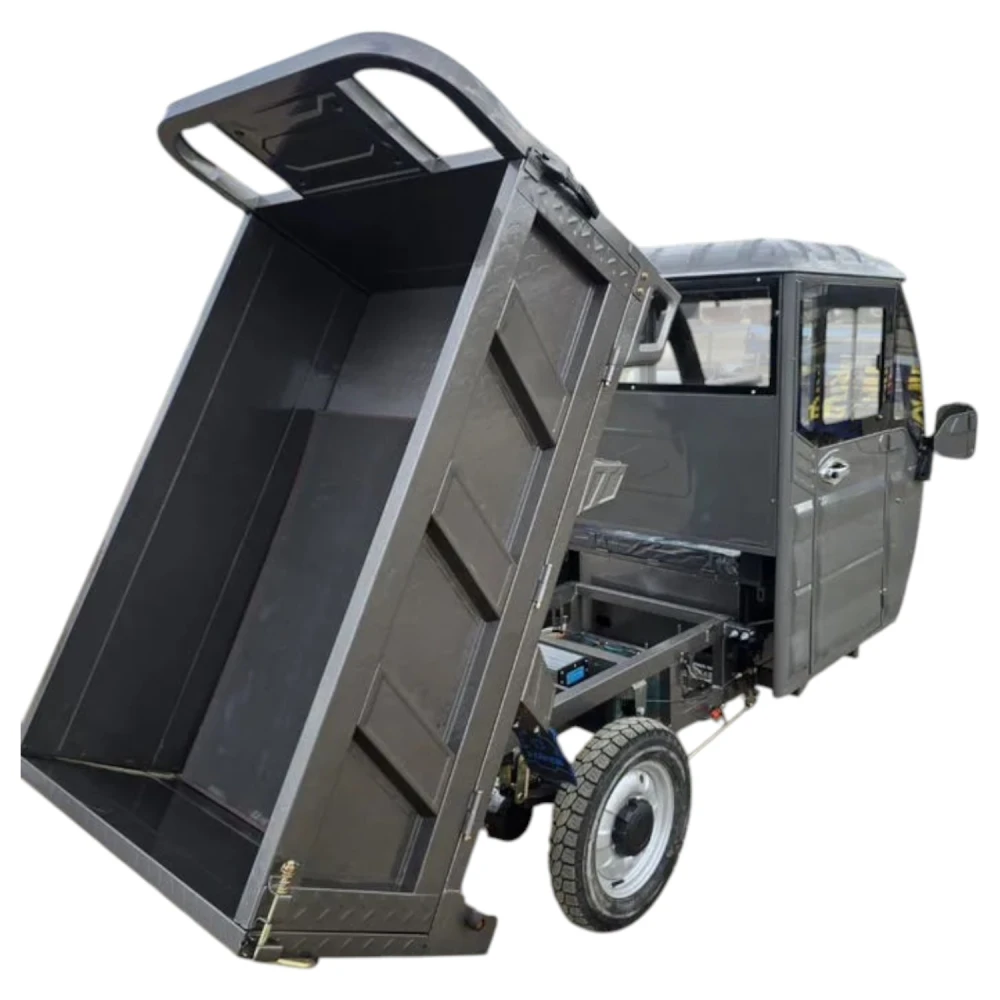 Грузовой электротрицикл Yasmand Гидравлика С900 Кабина Гибрид 60V45Ah Черно-серый 14
